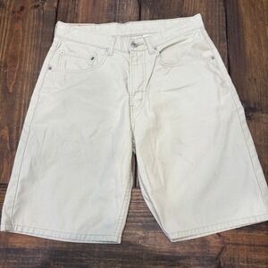Levi's 569 Loose Straight Fit Beige Cotton Shorts Mens Size 31, 10" inseam